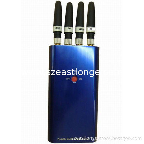 Gps 25dbm Portable Cell Phone Jammer Est-808kd , 1500 - 1600mhz Frequency
